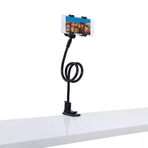 Tr&eacute;pied de support de t&eacute;l&eacute;phone pour bras de table noir universel Remax