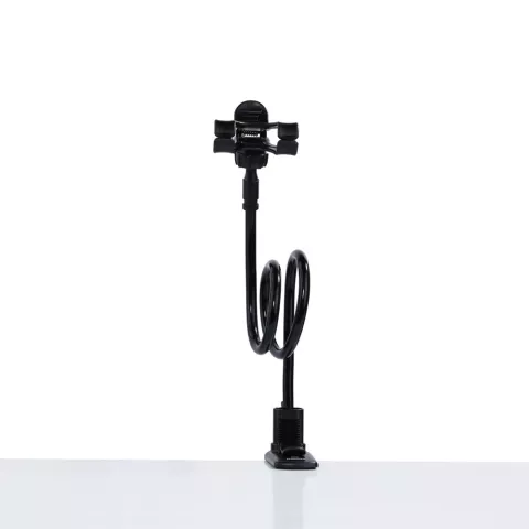 Tr&eacute;pied de support de t&eacute;l&eacute;phone pour bras de table noir universel Remax