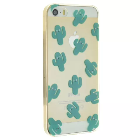 Coque transparente iPhone 5, 5s et SE 2016 TPU cactus transparent