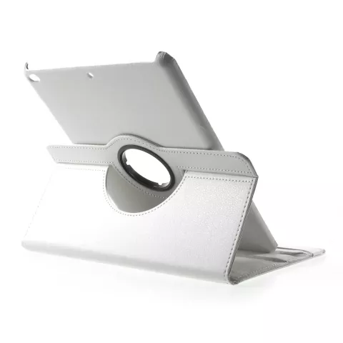 &Eacute;tui blanc compatible avec iPad 2017 2018, couvercle rotatif avec support