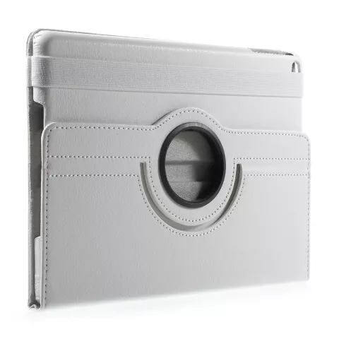 &Eacute;tui blanc compatible avec iPad 2017 2018, couvercle rotatif avec support