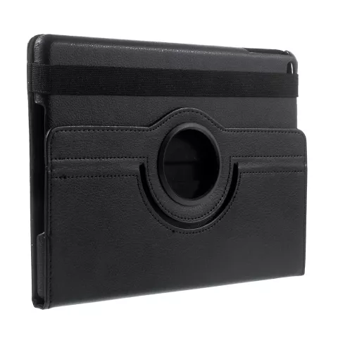 Noir compatible avec iPad 2017 2018, &eacute;tui rotatif en cuir standard