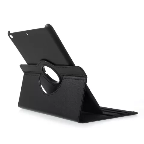 Noir compatible avec iPad 2017 2018, &eacute;tui rotatif en cuir standard