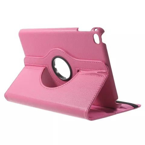 &Eacute;tui rotatif en cuir rose compatible avec iPad mini 4 et &agrave; l&#039;iPad mini 5 (2019)