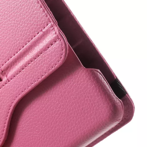 &Eacute;tui rotatif en cuir rose compatible avec iPad mini 4 et &agrave; l&#039;iPad mini 5 (2019)
