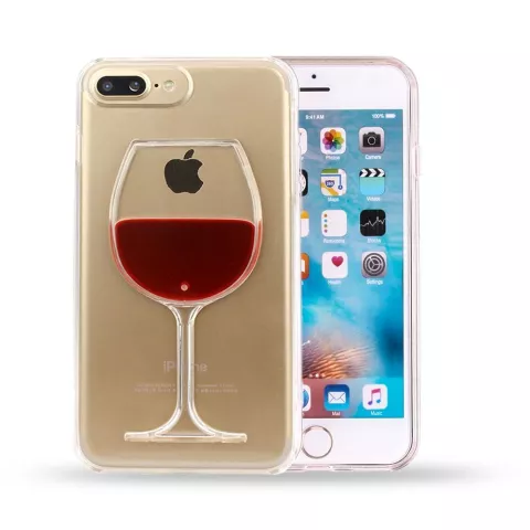 &Eacute;tui rigide transparent pour vin la couverture compatible avec iPhone 7 Plus 8 Plus