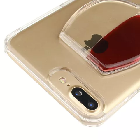 &Eacute;tui rigide transparent pour vin la couverture compatible avec iPhone 7 Plus 8 Plus