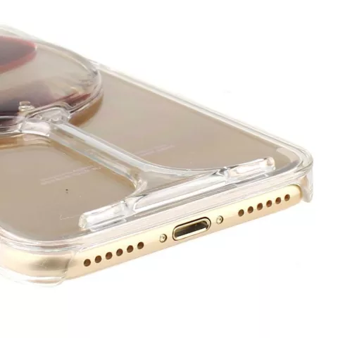 &Eacute;tui rigide transparent pour vin la couverture compatible avec iPhone 7 Plus 8 Plus