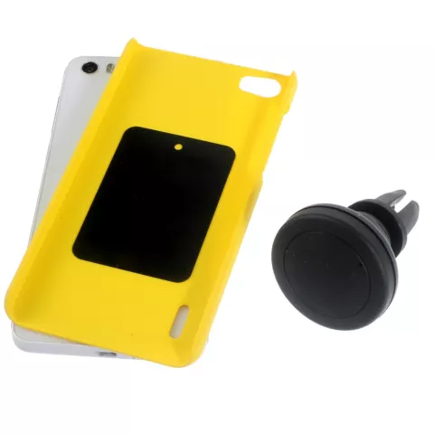 Grille de ventilation pour support de voiture magn&eacute;tique universel pour t&eacute;l&eacute;phone - convient compatible avec iPhone / Samsung - Noir