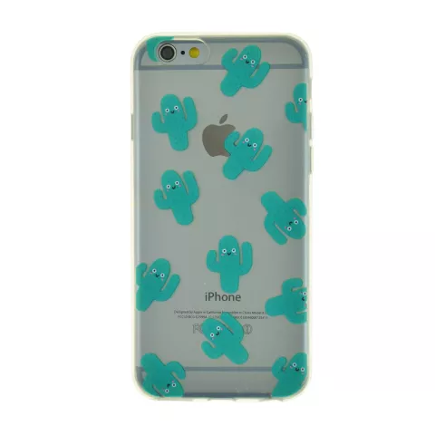 Coque TPU transparente Happy Cactus pour iPhone 6 6s