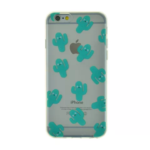 Coque en TPU transparente Happy cactus la coque compatible avec iPhone 6 6s