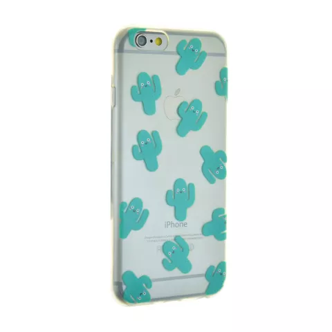 Coque TPU transparente Happy Cactus pour iPhone 6 6s