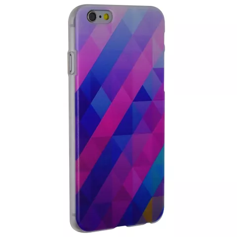 Coque rigide triangle violet bleu la coque compatible avec iPhone 6 6s