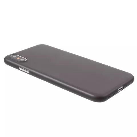 Coque noire compatible avec iPhone X XS Coque en TPU transparente