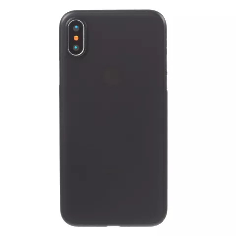 Coque noire compatible avec iPhone X XS Coque en TPU transparente