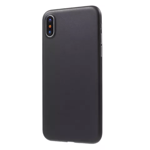 Coque noire compatible avec iPhone X XS Coque en TPU transparente