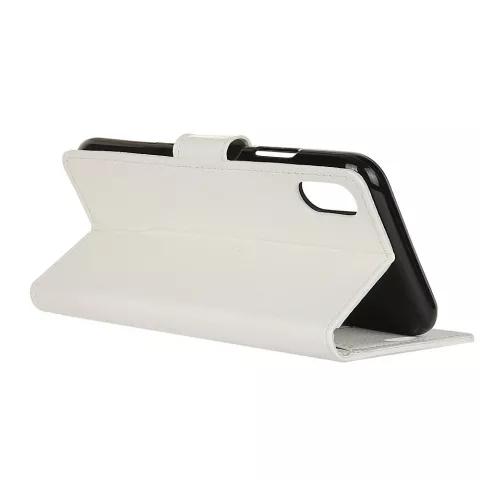 &Eacute;tui portefeuille compatible avec iPhone X XS, &eacute;tui portefeuille blanc, housse en cuir