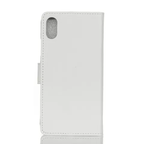 &Eacute;tui portefeuille biblioth&egrave;que &Eacute;tui portefeuille blanc pour iPhone X XS Housse en cuir