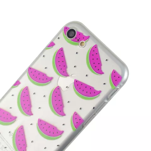 Coque transparente en silicone past&egrave;que, &eacute;tui compatible avec iPhone 7 8 SE 2020 SE 2022, past&egrave;que
