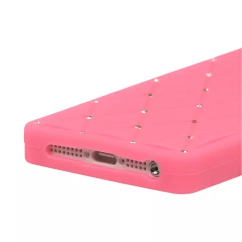 &Eacute;tui &agrave; bijoux en diamants roses compatible avec iPhone 5 5s SE 2016 housse bling