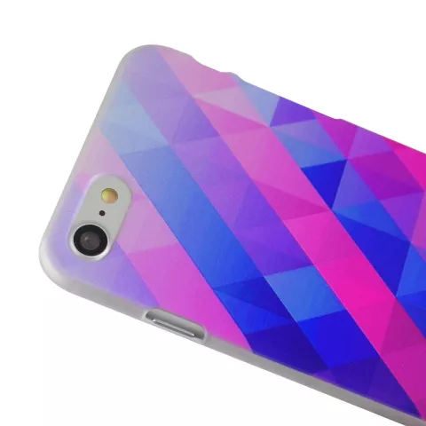 Coque iPhone 7 8 SE 2020 SE 2022 triangle bleu violet