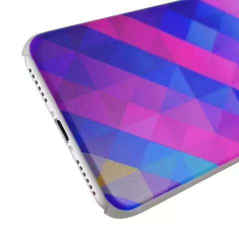 Coque iPhone 7 8 SE 2020 SE 2022 triangle bleu violet