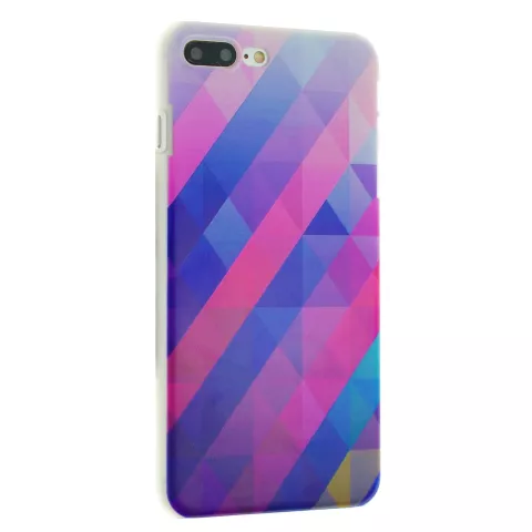 Triangle bleu violet compatible avec la coque rigide iPhone 7 Plus 8 Plus