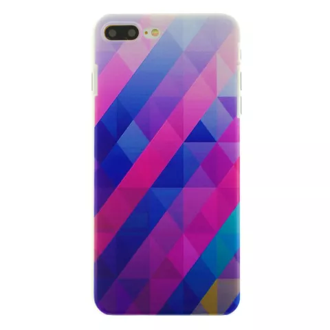 Triangle bleu violet compatible avec la coque rigide iPhone 7 Plus 8 Plus