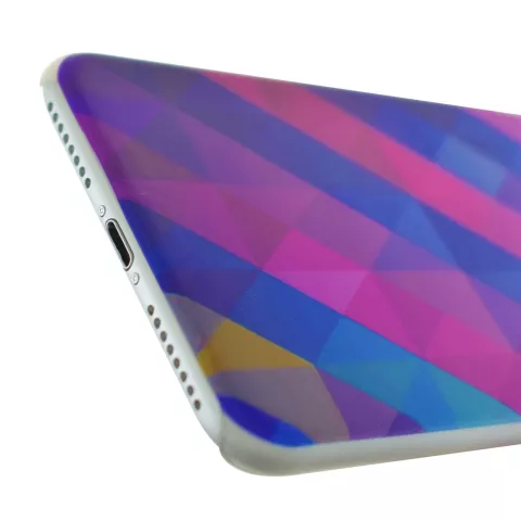 Triangle bleu violet compatible avec la coque rigide iPhone 7 Plus 8 Plus