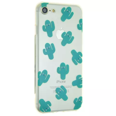 Coque transparente en TPU cactus compatible avec iPhone 7 8 SE 2020 SE 2022