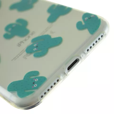 Coque transparente en TPU cactus compatible avec iPhone 7 8 SE 2020 SE 2022