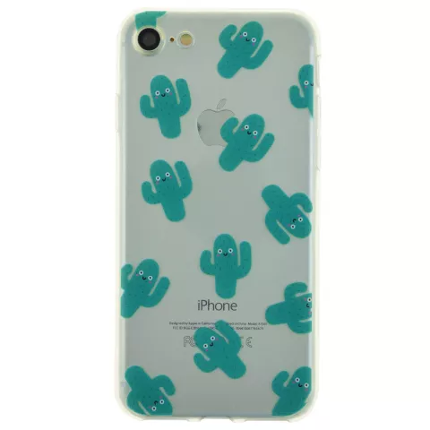Coque transparente en TPU cactus compatible avec iPhone 7 8 SE 2020 SE 2022