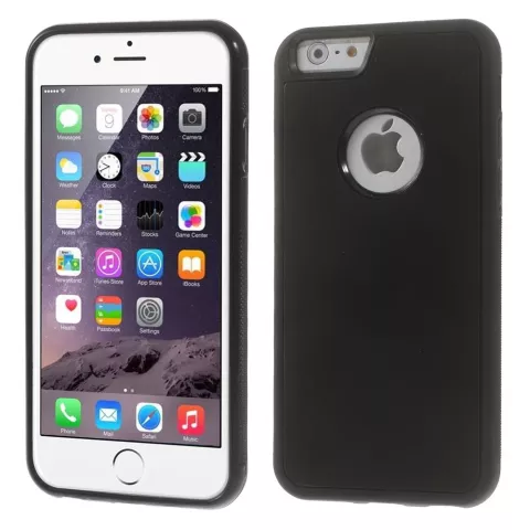 Coque anti-gravit&eacute; pour selfie mains libres, noire, compatible avec iPhone 6 6s, rev&ecirc;tement nano