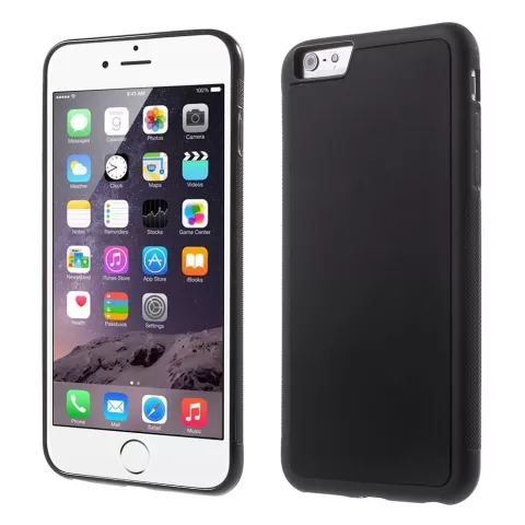 Coque anti-gravit&eacute; pour selfie mains libres, noire, compatible avec iPhone 6 Plus 6s Plus, rev&ecirc;tement nano