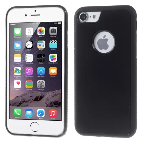 Coque anti-gravit&eacute; pour selfie mains libres, noire, compatible avec iPhone 7 8, rev&ecirc;tement nano