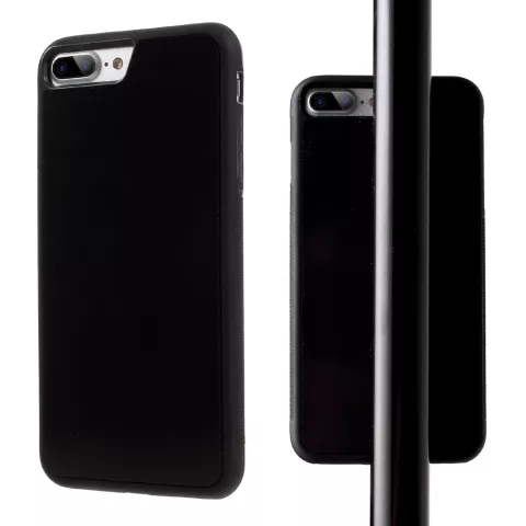 Coque anti-gravit&eacute; pour selfie mains libres, noire, compatible avec iPhone 7 Plus 8 Plus, rev&ecirc;tement nano
