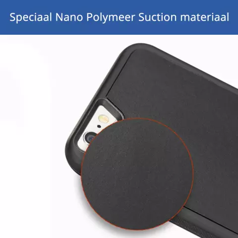 Coque anti-gravit&eacute; pour selfie mains libres, noire, compatible avec iPhone 7 Plus 8 Plus, rev&ecirc;tement nano