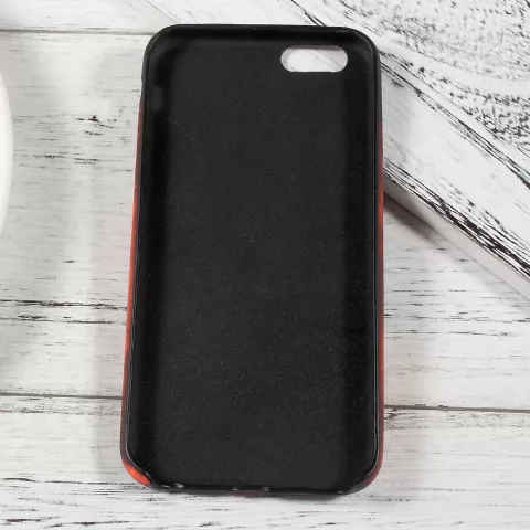 Coque en TPU &agrave; changement de couleur fluorescente thermique compatible avec iPhone 6 6s - Rouge