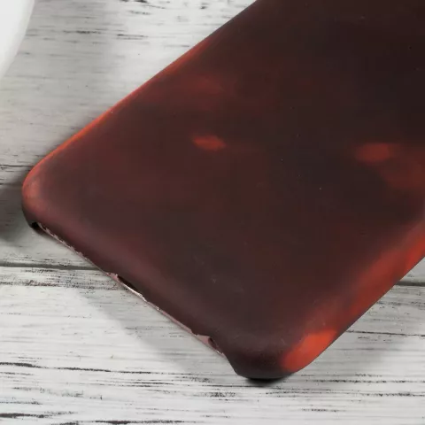 Coque en TPU &agrave; changement de couleur fluorescente thermique compatible avec iPhone 6 6s - Rouge