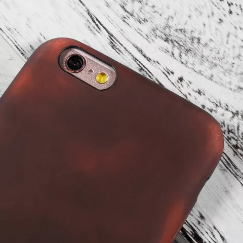 Coque TPU iPhone 6 6s &agrave; changement de couleur fluorescent thermique rouge