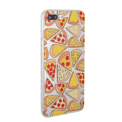Coque transparente Pizza compatible avec iPhone 7 Plus 8 Plus Coque transparente