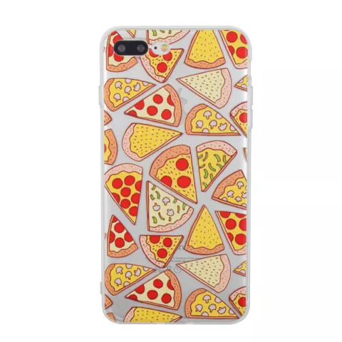 Coque transparente Pizza compatible avec iPhone 7 Plus 8 Plus Coque transparente