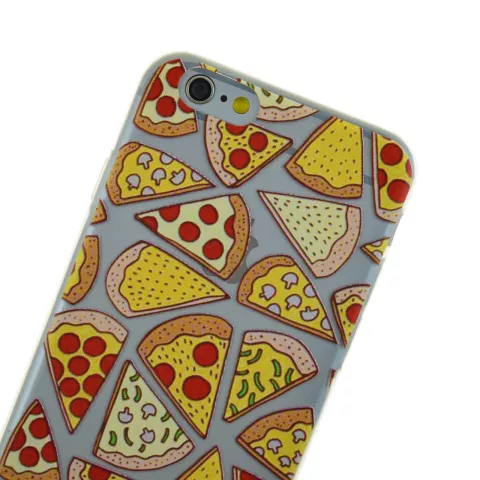 &Eacute;tui &agrave; pizza transparent compatible avec iPhone 6 Plus 6s Plus, housse en TPU