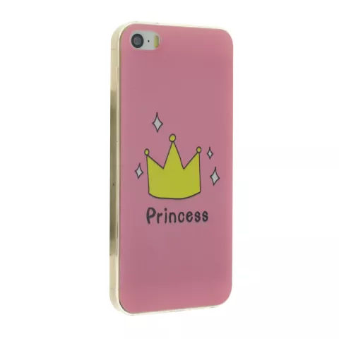 Rose Amsterdam princesse iPhone 5 5s SE 2016 TPU &eacute;tui housse couronne