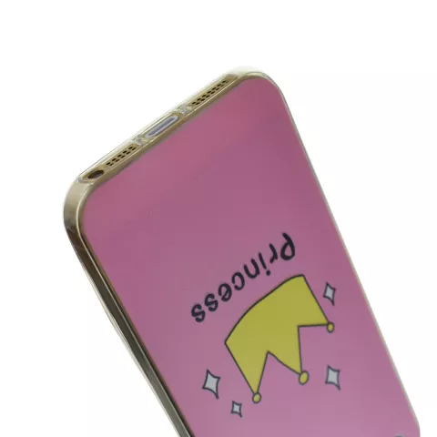 Pink Amsterdam Princess convient compatible avec iPhone 5 5s SE 2016 Coque en TPU avec couronne