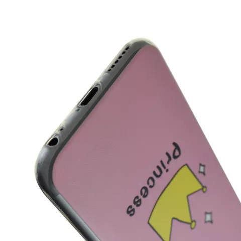 Coque rose Amsterdam Princess compatible avec iPhone 6 6s, coque couronne