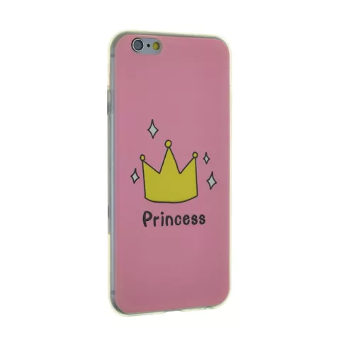 Coque rose Amsterdam Princess compatible avec iPhone 6 6s, coque couronne