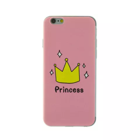 Coque rose Amsterdam Princess compatible avec iPhone 6 6s, coque couronne