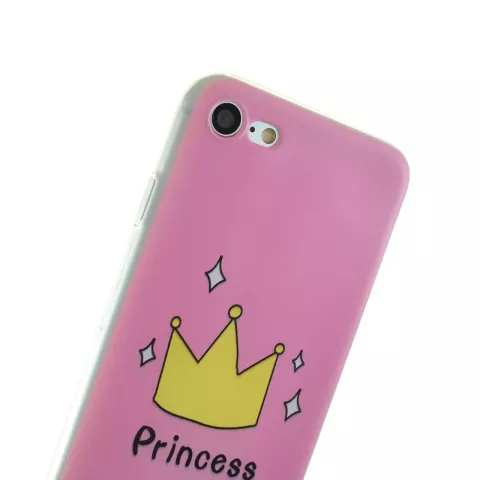 Coque en silicone rose Amsterdam Princess compatible avec iPhone 7 8 SE 2020 SE 2022