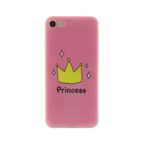 Housse de protection en silicone rose pour princesse Amsterdam iPhone 7 8 SE 2020 SE 2022